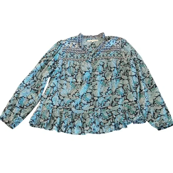 Xirena Bryn Print Blouse Ladies Small - Picture 1 of 7